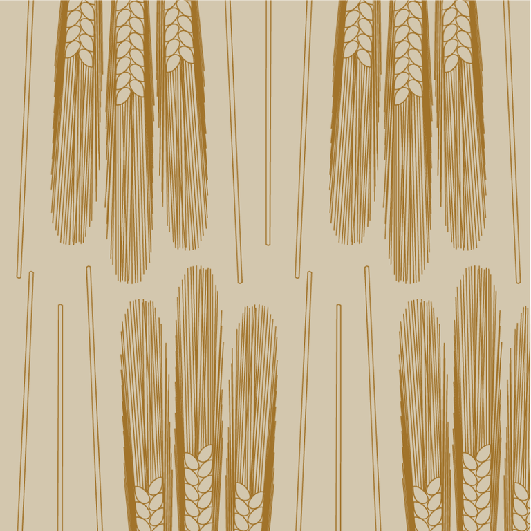 Wheat Stalks - Gold on Gold